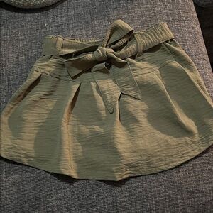 Little Girls Olive Green Skort